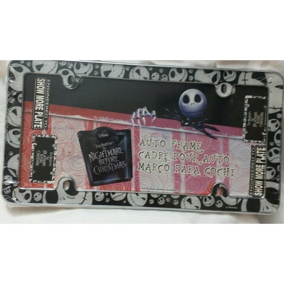 (RET) Jack Skellington Plate Frame Disney Nightmare Before Christmas - Picture 1 of 4